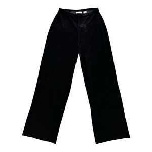 Vintage Women's Pants EXPRESS Tricot Black Velvet PANTS Straight Leg Trousers